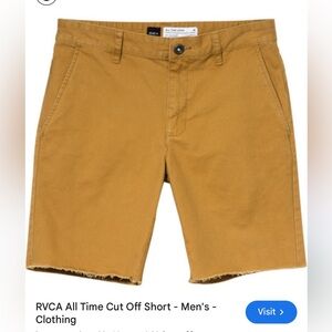 RVCA ALL Time Chino cutoff Shorts Mens Size 30 Outdoor Skateboard NWOT
